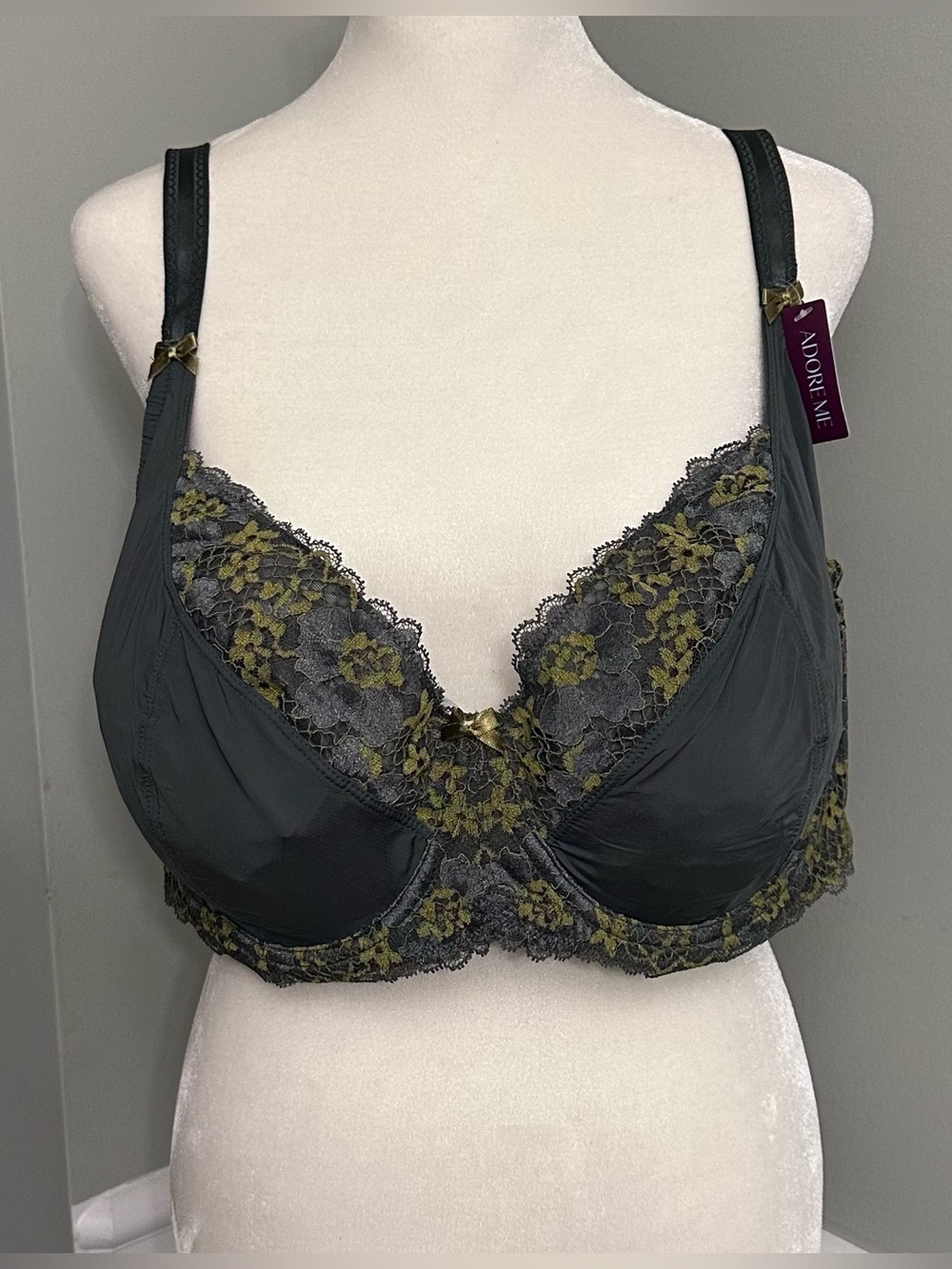 💚 Adore Me Urban Chic Unlined Lace Underwire Bra NWT